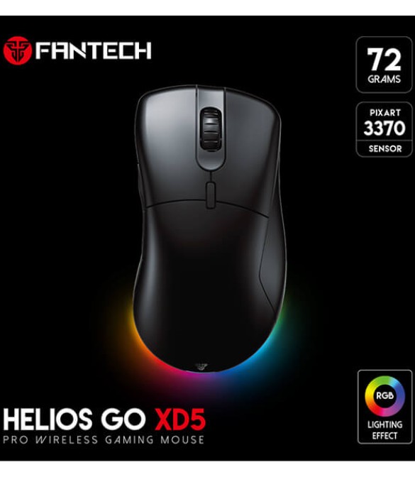 FANTECH HELIOS XD5 Ergonomic Gaming Mouse - Black