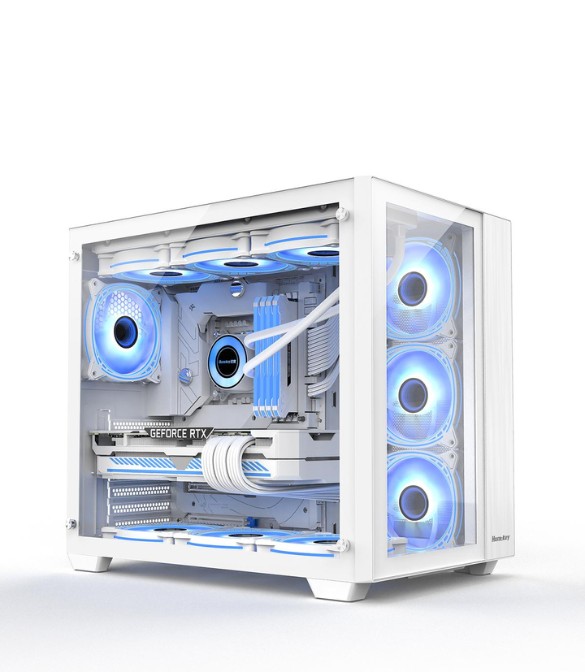 Huntkey S980 Tornado Full View Gaming Case - White