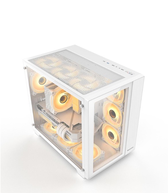 Huntkey S980 Tornado Full View Gaming Case - White