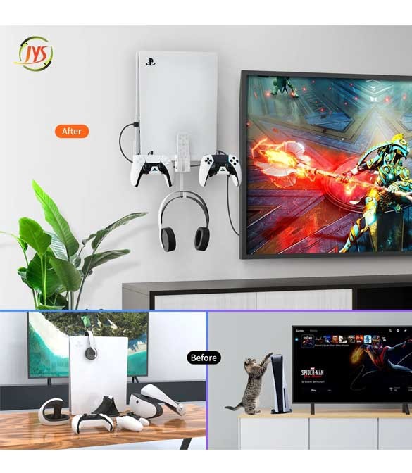 JYS-P5173 PS5 2 In 1 Multifunctional Wall Stand