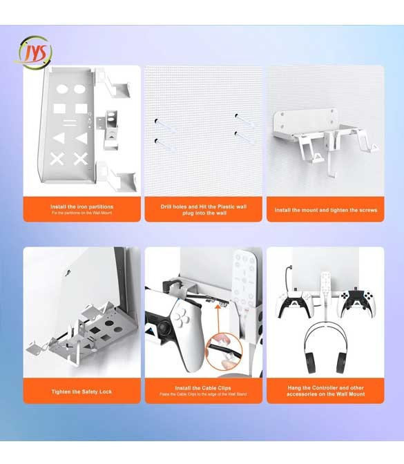 JYS-P5173 PS5 2 In 1 Multifunctional Wall Stand