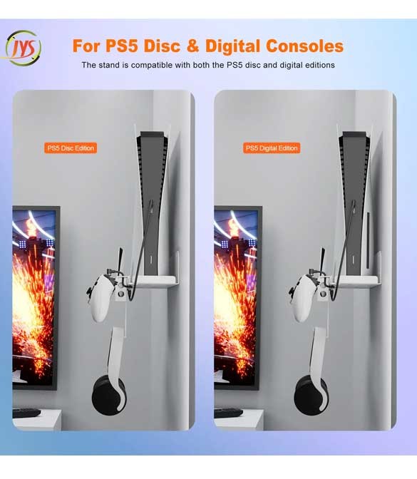 JYS-P5173 PS5 2 In 1 Multifunctional Wall Stand