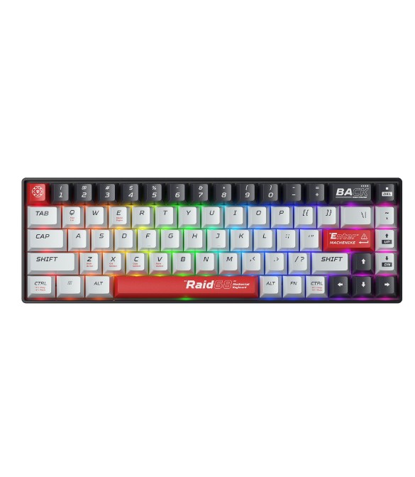 MACHENIKE Raid68 Magnetic gray switch Wired RGB Gaming Keyboard-Red