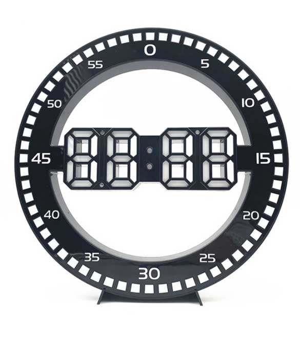 MaGiLL 3D LED Digital Wall Clock - White