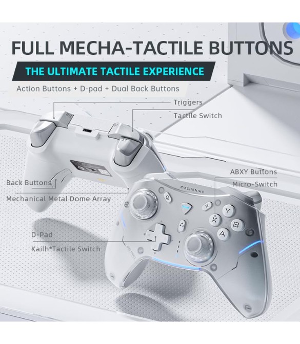 Machenike G5 Pro Hall Effect Gamepad Controller - White