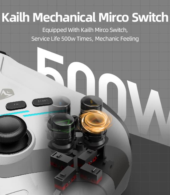 Machenike G6 Tri-mode Gaming Controller - White
