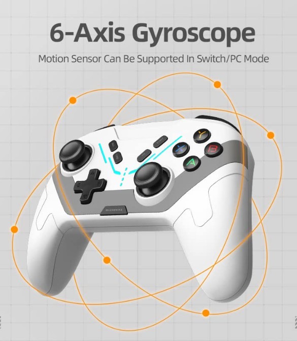 Machenike G6 Tri-mode Gaming Controller - White