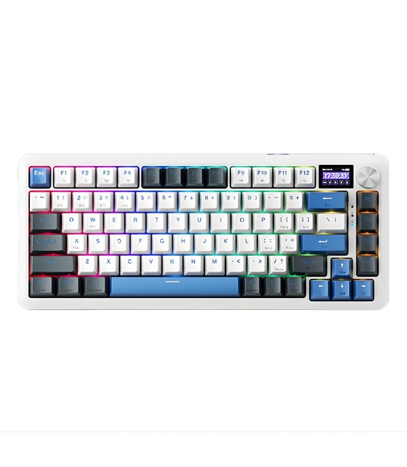 Machenike K500F-B81W Tri-mode RGB Mechanical Keyboard GR Silver Switch -NavyBlue