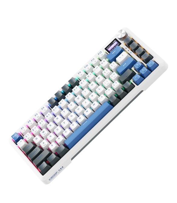 Machenike K500F-B81W Tri-mode RGB Mechanical Keyboard GR Silver Switch -NavyBlue
