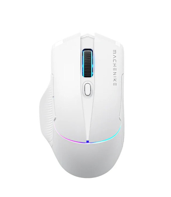 Machenike L8 Pro Gaming Mouse – White, PAW3395 Sensor, Wired 8K / Wireless 2K / Bluetooth 5.1, Ultra-Precise