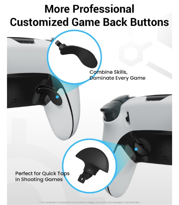 PS5 Edge Controller Metal Thumbsticks 10 PC's - Black