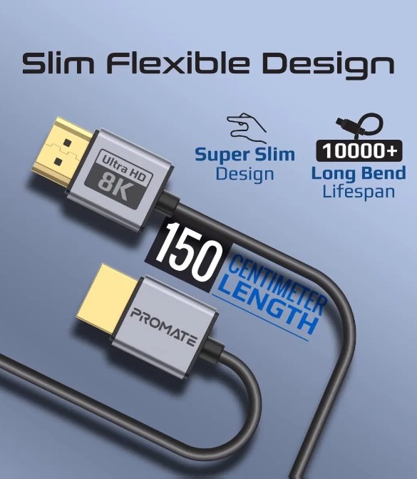 Promate PrimeLink8K-150 HDMI 2.1 Cable 1.5m