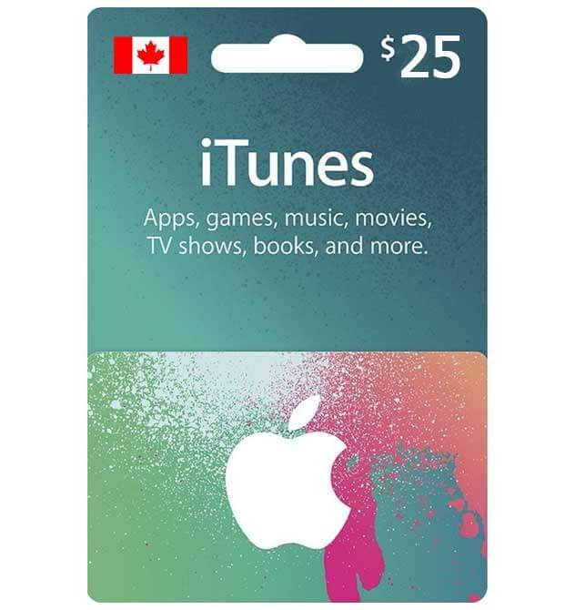 iTunes 25$ Canada
